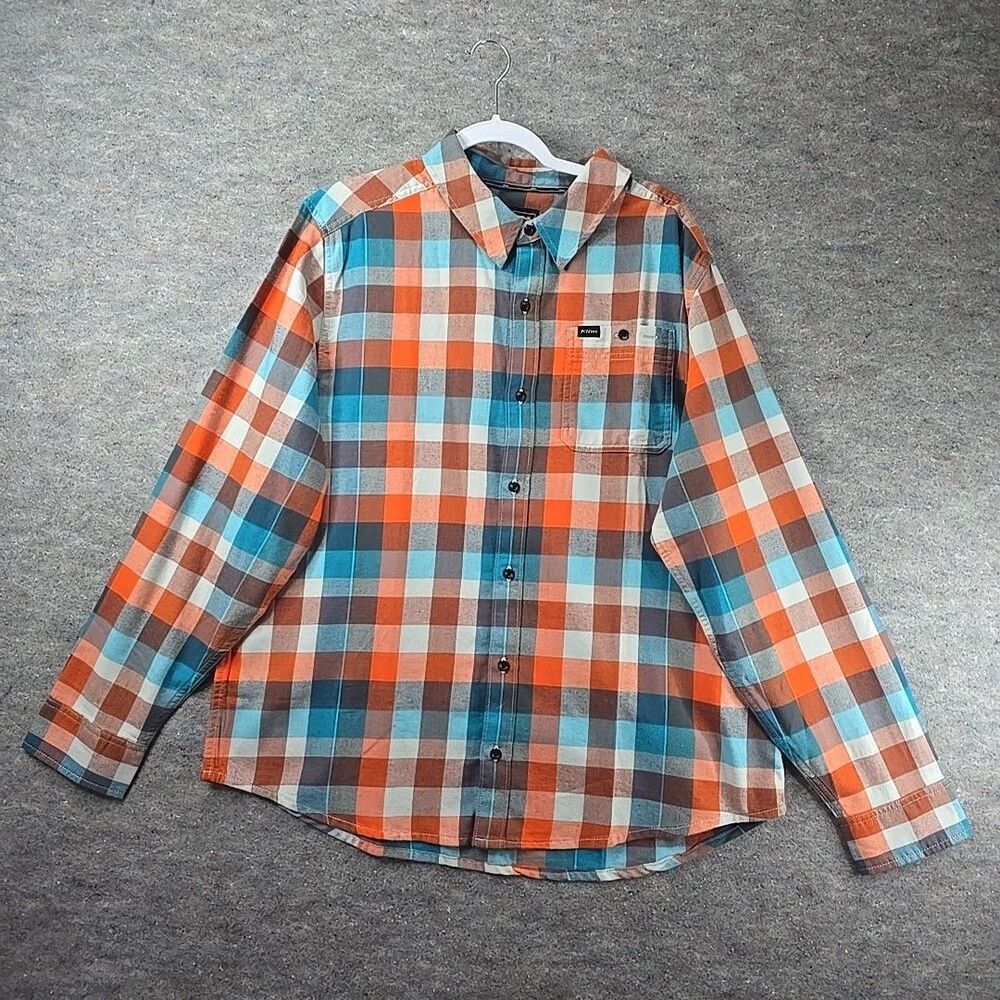Klim Alderson Midweight Flannel Shirt Plaid Long Slv Pocket Full Button Mens  XL